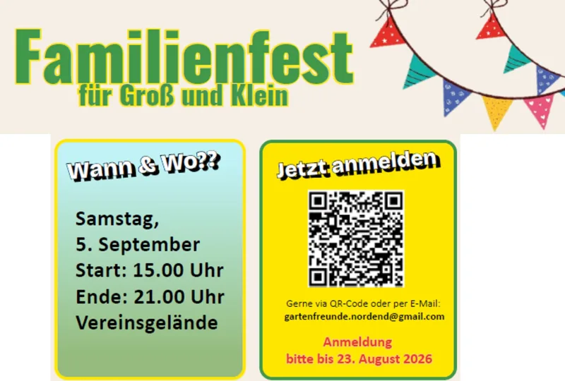 Familienfest am 5. September 2026